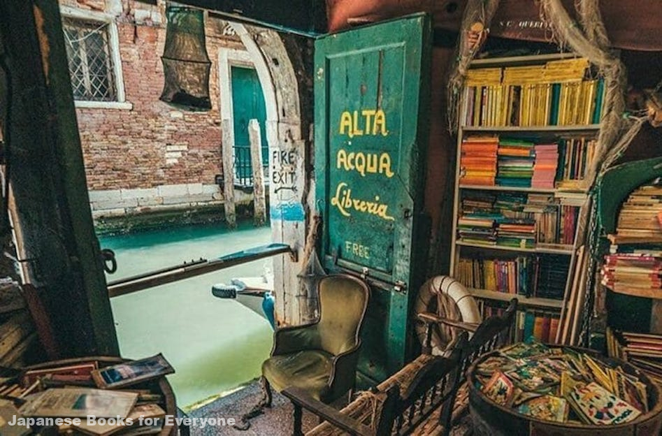 Books In Boats At The Libreria Acqua Alta Bookstore in Venice