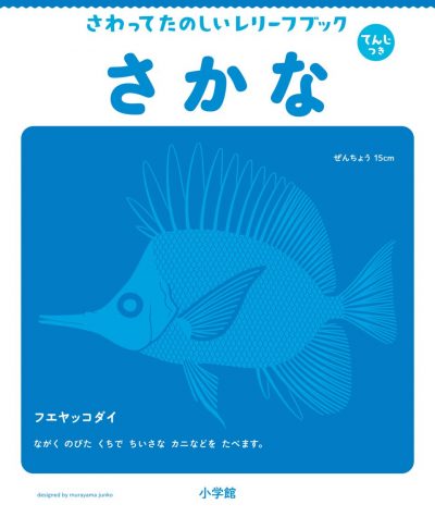 Livre d’images tactile avec braille: poisson, livre en relief amusant
